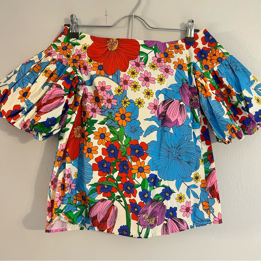 H&M Floral Off-Shoulder Top - Multicolor - Picture 2 of 6